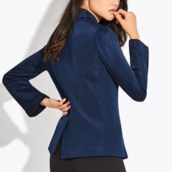 NWOT Ayr The Slinky Blazer Jacket Navy One Button Blazer 6 - Picture 4 of 11